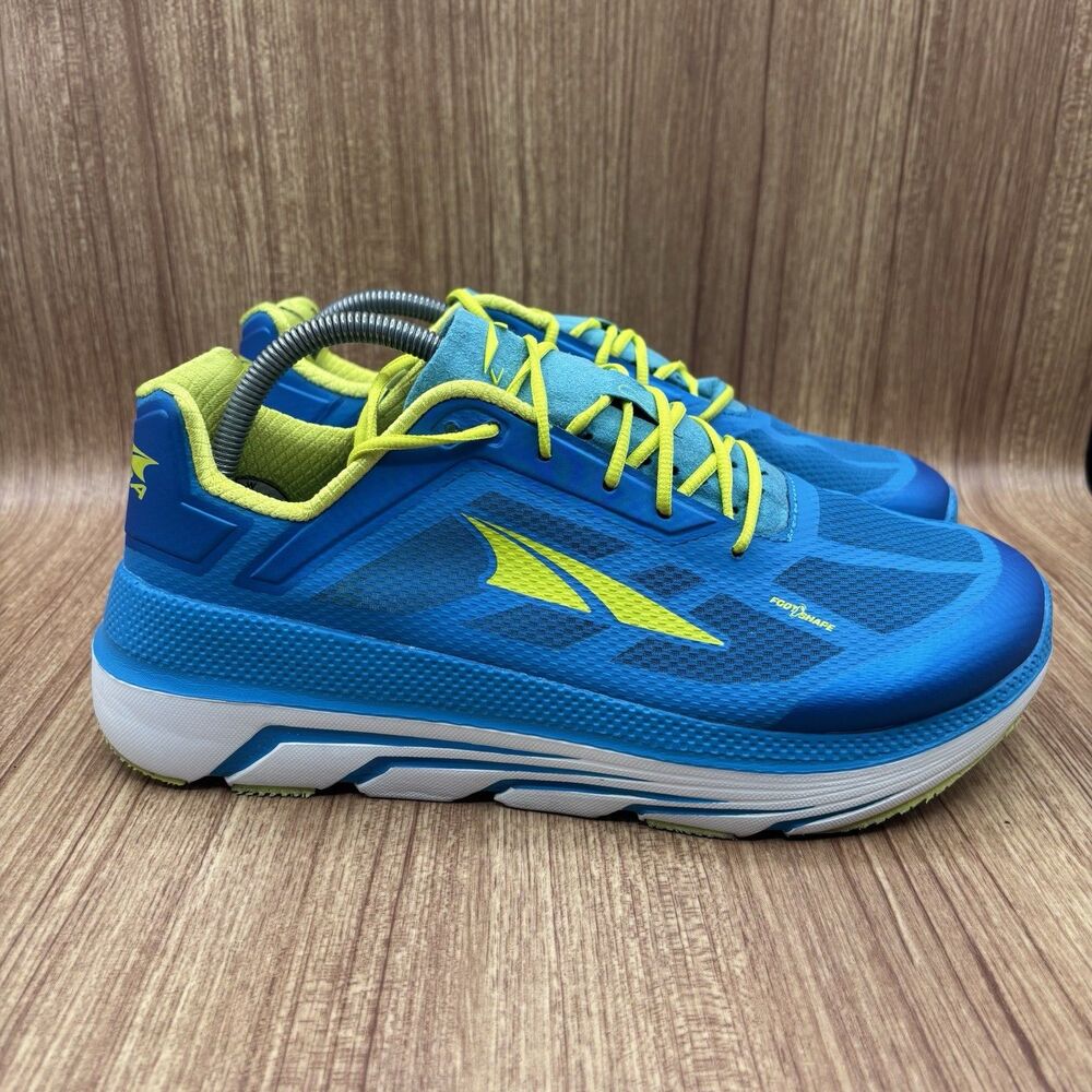 Altra Duo Running Shoes Womens 10 Blue Lime‎ Green AFW1838F-4 Zero Drop Sneakers